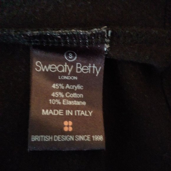 Sweaty Betty Black black long sleeve hoodie made in Italy Small - Picture 15 of 15